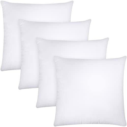 Utopia Bedding Throw Pillows (Set of 4, White), 18 x 18 Inches Pillows for Sofa, Bed and Couch Decorative Stuffer Pillows - My Store - Utopia Bedding - Utopia Bedding Throw Pillows (Set of 4, White), 18 x 18 Inches Pillows for Sofa, Bed and Couch Decorative Stuffer Pillows